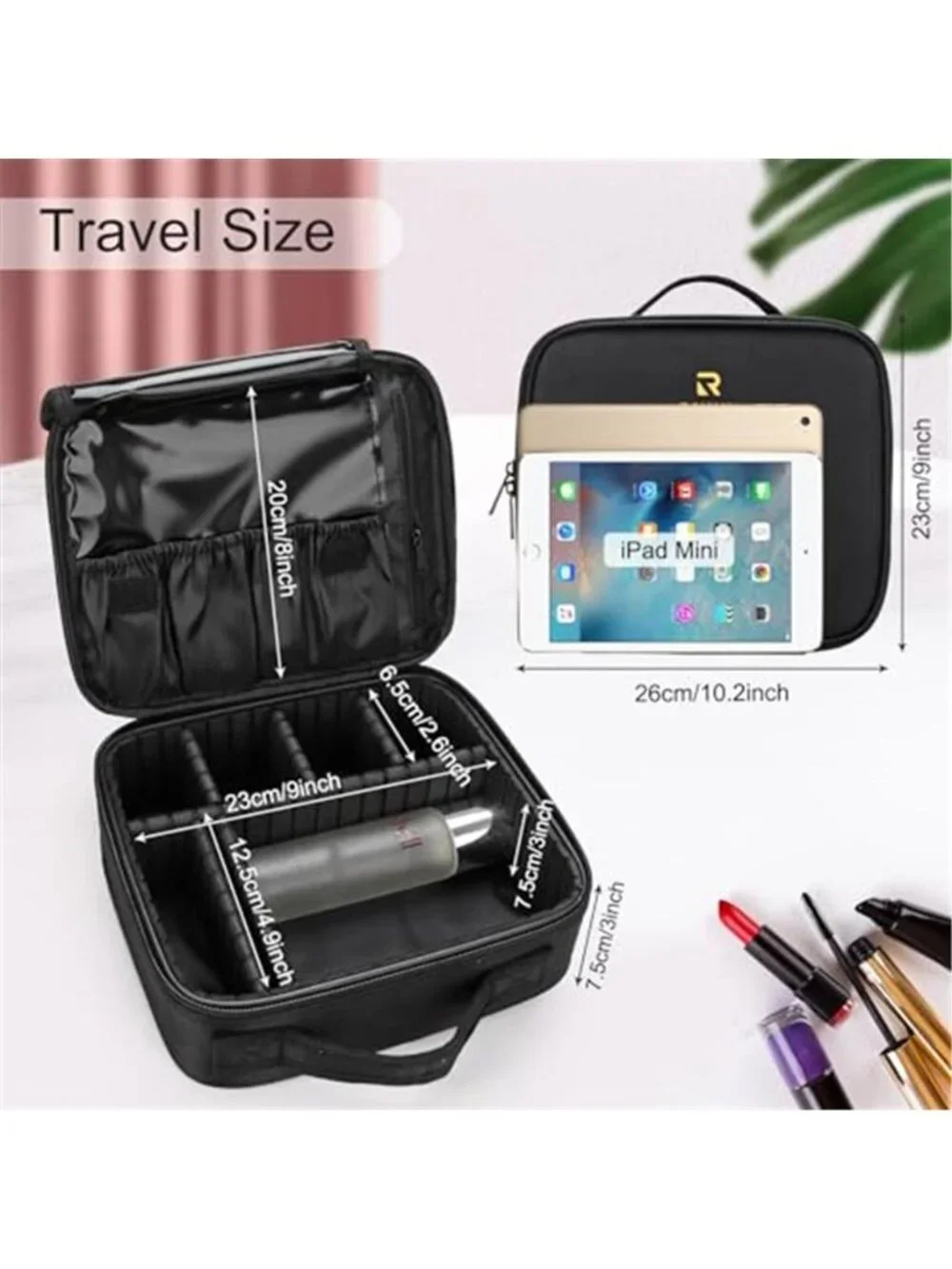 Travel Makeup Train Case Makeup Cosmetic Case Organizer Portable Artist Storage